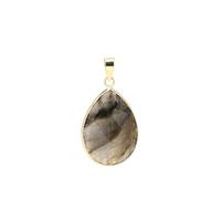 Tesselite Colgante de Piedra: Collar de Gota de Agua, Colgante para Mujer, Cuentas facetadas de Piedra Natural, Colgantes de amatistas, Regalos pequeños y encantadores, labradorita G, Talla única