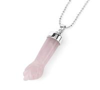 Tesselite Collar de Piedra, Colgantes de Piedra Natural, Collares, puño Tallado, Amatista, Cuarzo Rosa, Mujeres, Hombres, joyería de Moda, Cadena de Cuarzo Rosa, Talla única