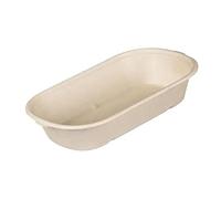 Tessera Bio Products QR700 M/W - Contenedores de alimentos rectangulares, color beige, capacidad de 700 ml, 19 cm de largo, 11 cm de ancho, 5 cm de altura, 50 unidades