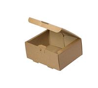 Tessera Bio Products QWCAL Papel de estraza Calzone Foodbox de 2 capas, color natural, 26,8 cm de largo, 14,4 cm de ancho, 7,8 cm de altura, 100 unidades