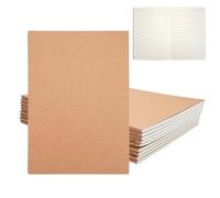 TESSTSY 10 Pack Cuadernos A5 Con Tapa De Kraft, Libreta Pequeña, Cuaderno De Notas Libretas, Libreta Hojas Blancas, 60 Páginas, 20 Cm X 14 Cm Para Niños Estudiantes Jóvenes Adultos