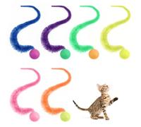 TESSTSY 6 Piezas Juguetes para Gatos Wiggly Ball Spelota de Juguete para Gatos Bolas Interactivas para Gatos Bola de Gusano de Caterpilar para Que Los Gatos Las Persigan y Salten sobre Ellas