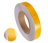 TESSTSY Cinta Reflectante Adhesiva 23m x 2.5cm, Cinta Adhesiva Reflectante Oro, Cintas Reflectantes, Cinta de Seguridad Autoadhesiva, Cinta Reflectante para Bicicleta Motocicleta Camiones
