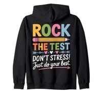Test Day Rock La prueba No te estreses Solo haz tu mejor esfuerzo Sudadera con Capucha