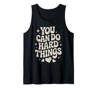 Test Day Teacher You Can Do Hard Things Women Kids Groovy Camiseta sin Mangas