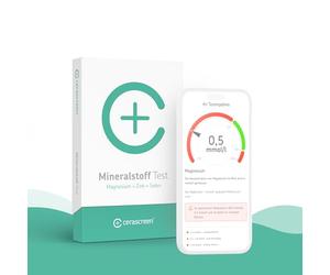 Test de carencias minerales de CERASCREEN - Prueba la deficiencia de zinc, selenio y magnesio de forma rápida y sencilla con autotest desde casa | Análisis de micronutrientes | Laboratorio certificado