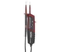 Testboy 40 Simple comprobador de tensión bipolar, para tensión continua y alterna (prueba de continuidad, diseño compacto, operación con una mano, rango de tensión de 12 a 690 V CA/CC), negro/rojo