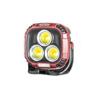 Testboy Light 400 Luz de trabajo LED multifuncional (carcasa robusta, giro de 180°, recargable mediante USB-C, función de banco de energía, lámpara de taller)