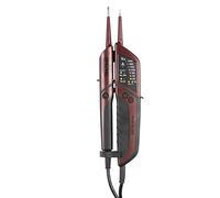 Testboy Profi III LED comprobador de tensión bipolar CAT IV 1000 V con comprobación del diferencial (indicación por LEDs, operación con una mano, prueba sin contacto con los dedos) rojo/negro