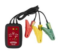 Testboy TV 411 Comprobador de rotación y campo giratorio sin contacto (pantalla LED de detección rápida, comprobador de rotación integrado, medición sin contacto), rojo/negro