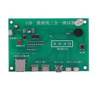 Tester de tríada de cable USB Prueba de datos precisas Abrir luces indicadoras de señal de abeja corta cortocircuito para ingenieros de mantenimiento