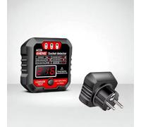 Tester de Voltaje sin Contacto con pantalla LED, Comprobador de Diferencial/GFCI y Probador de Tomas de Corriente - Detector Automático de Polaridad, Pantalla LCD, Comprobación de Fugas