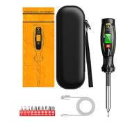 Tester Electric - Acero inoxidable y caucho, detector de voltios sin contacto recargable por USB | Probador eléctrico de destornillador de 30V-1000V con 10 Bits, alarma de zumbador para tomas de corri
