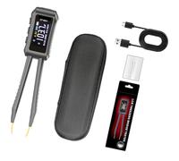 Tester - Pinzas digitales de resistencia y diodo, medidor profesional con herramienta electrónica de pantalla transparente