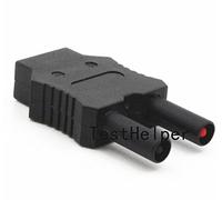 Testhelper Tcad310 tipo K termopar adaptador doble enchufe banana 4 mm (0,4 cm) para uso en multímetro digital Metro