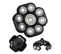 Testine Di Ricambio Per Rasoio Da Barba - 9 x 9 cm 9D Velocità Estrema, ABS + Acciaio Inossidabile, Testine Sostitutive Universali Per Rasoio Uomo Viso E Corpo, Facili Da Installare