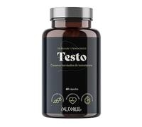 Testo con Tribulus, Fenogreco y Zinc Paleobull 60 cápsulas, fórmula con ashwagandha y vitamina D3, sin gluten, apoyo diario para energía, vitalidad y rutina deportiva