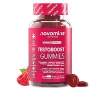 Testosterona Hombre - 60 Gominolas - con Maca Negra, Tribulus Terrestris, Fenogreco, Zinc y Vitamina D - Energía, Musculación y Libido - Vegano y Sin Gluten - Gominolas de Testosterona - Novomins