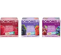 Testpkaet Bonomelli Infusi Fruttosi Infusion - Lote de 3 paquetes de 10 filtros 100% ingredientes naturales