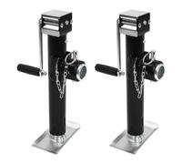 TESUGN Juego de 2 soportes para remolque, soporte giratorio con manivela, seguro de carga y seguridad de transporte para coches, camiones, remolques, caravanas y furgonetas, 2000 libras