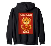 Tet 2026 Vietnam Lindo Dragón Lunar Año Nuevo Zodíaco Sudadera con Capucha