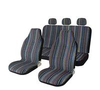 TETARI Funda Asiento Funda Protectora Universal para Volante De Coche, Compatible con La Mayoría De Asientos De Coche, con Tejido Tipo Manta Fundas Asientos Coche(7 Pieces Set Type A)