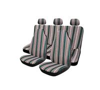 TETARI Funda Asiento Funda Protectora Universal para Volante De Coche, Compatible con La Mayoría De Asientos De Coche, con Tejido Tipo Manta Fundas Asientos Coche(7 Pieces Set Type C)