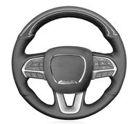 TETARI para Dodge para SRT para Challenger 2015-2021 para Cargador 2015-2021 Cubierta Volante Funda DIY Cosida A Mano Accesorio Interior Protector Volante Coche(D)