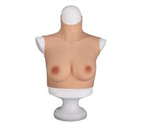 Tetas Falsas Cuello Redondo Pechos De Silicona Forma De Coraza Realista Para Travestis Transgénero Travesti A Cup (gel)