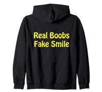 Tetas Reales. Sonrisa Falsa Sudadera con Capucha