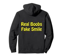 Tetas Reales. Sonrisa Falsa Sudadera con Capucha