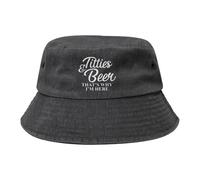 Tetas Y Cerveza, por Eso Estoy Aquí. Sombrero De Pesca Unisex Gorro para Hombres Mujeres, Deportes Caza Festivales Plegable Sombrero De Sol