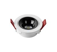 TETEOM Focos, LED ultrafino con haz de luz pequeño, empotrado de 7 W, 12 W y 18 W, 24° de ángulo de apertura, for el hogar, la fotografía y el museo de arte.(White/Black,6000K,18W)
