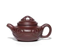 Tetera 160ML teteras de arcilla morada tetera tallada hecha a mano con filtro Zisha Teaset DrinkwareTetera china Servicio de té