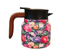 Tetera aislada - Hervidor de agua vintage de acero inoxidable de 800 ml | Estudio de hervidor de té retro, decantador térmico, conservación del calor, fácil fundición | Cocina casera de elaboración de