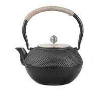 Tetera antigua de hierro fundido 300/650/1200 ml con malla acero inoxidable extraíble, ideal for hervir agua Hervidor de Agua(1200ML)