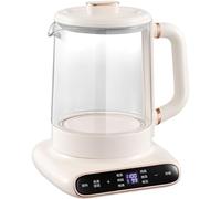 Tetera Caliente de 600 W, Hervidor eléctrico de Vidrio de 1,5 L con Infusor de té y Control de Temperatura, Tetera de Acero Inoxidable y ebullición rápida, Control Programable