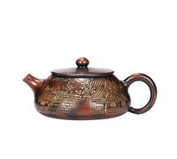 Tetera China de Arena Morada, Tetera con Filtro de Bola Hecha a Mano para el hogar, Suministros para la Ceremonia del té Chino, Tetera de té Suelto de 120 ml para infusor