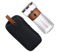 Tetera compacta e individual que resalta el plan de verificación para preparar líquidos desde el Incluye bolsa de viaje para un práctico regalo de té