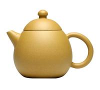 Tetera de 240 ml con huevo de dragón chino Zisha arcilla amarilla genuina Huangduan para té suelto