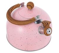Tetera de 3l en Acero Inoxidable Rosa con Mango Plegable | Base Plana, Acabado Espejo, Diseño Portátil, para Apartamentos, Campus y Mañanas Ocupadas