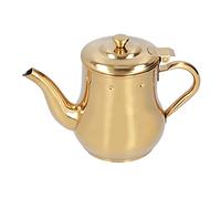 Tetera de Acero Inoxidable, Calentador Té con Infusor Estufa Superior 500ml Recipiente Aceite A Prueba óxido Pequeña Teteras Te para Infusiones Extraíble Cafetera Cocina Hotel Restaurante (Oro)