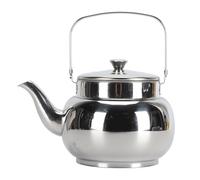 Tetera de acero inoxidable con filtro extraíble de té de metal premium hervidor para hostelería hogar duradero de gran capacidad de diseño elegante fácil de limpiar (2L)