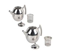 Tetera de acero inoxidable de 1 l y 1,5 l, cafetera, tetera, tetera con filtro, cestas para el hogar,