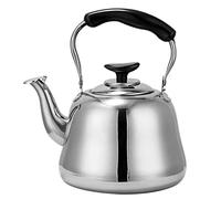Tetera de acero inoxidable de 3 L, 4 L, 5 L, 6 L, 7 L, para el hogar y la cocina, hervidor de silbido, adecuado para todos los tipos de fogones/estufas, café esencial de cocina, té y espresso, 3 l