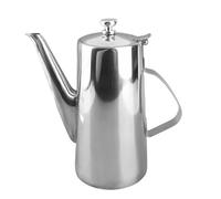 Tetera de acero inoxidable espesada de 2 litros, tetera a prueba de herrumbre para el hogar y el restaurante, diseño elegante y aerodinámico con mango ergonómico, tetera de agua y (2L boca larga)