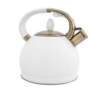 Tetera de acero inoxidable grande 3L, mango de bronce electroplacado ergonómico, hervidor de té de silbato para pies de pulpo en la estufa superior YYuan
