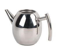 Tetera de acero inoxidable, tetera con infusor de malla extraíble, cafetera de gran capacidad para el hogar, hotel, cafetería, restaurante. (1.5L/1500ml)