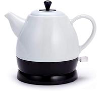 Tetera de Agua de cerámica, Tetera de Agua inalámbrica, Jarra de Tetera-Retro 1L, 1350W Agua rápido para té, café, Sopa, Base removible de Avena, Potencia automática, protección de seco de
