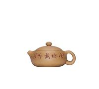Tetera de arcilla morada de 150 ml, hecha a mano, olla Xishi, sección de mineral crudo, hervidor de barro, juego de té Zisha, servicio de té, tetera, tetera, cafetera, tetera, para té, leche, café